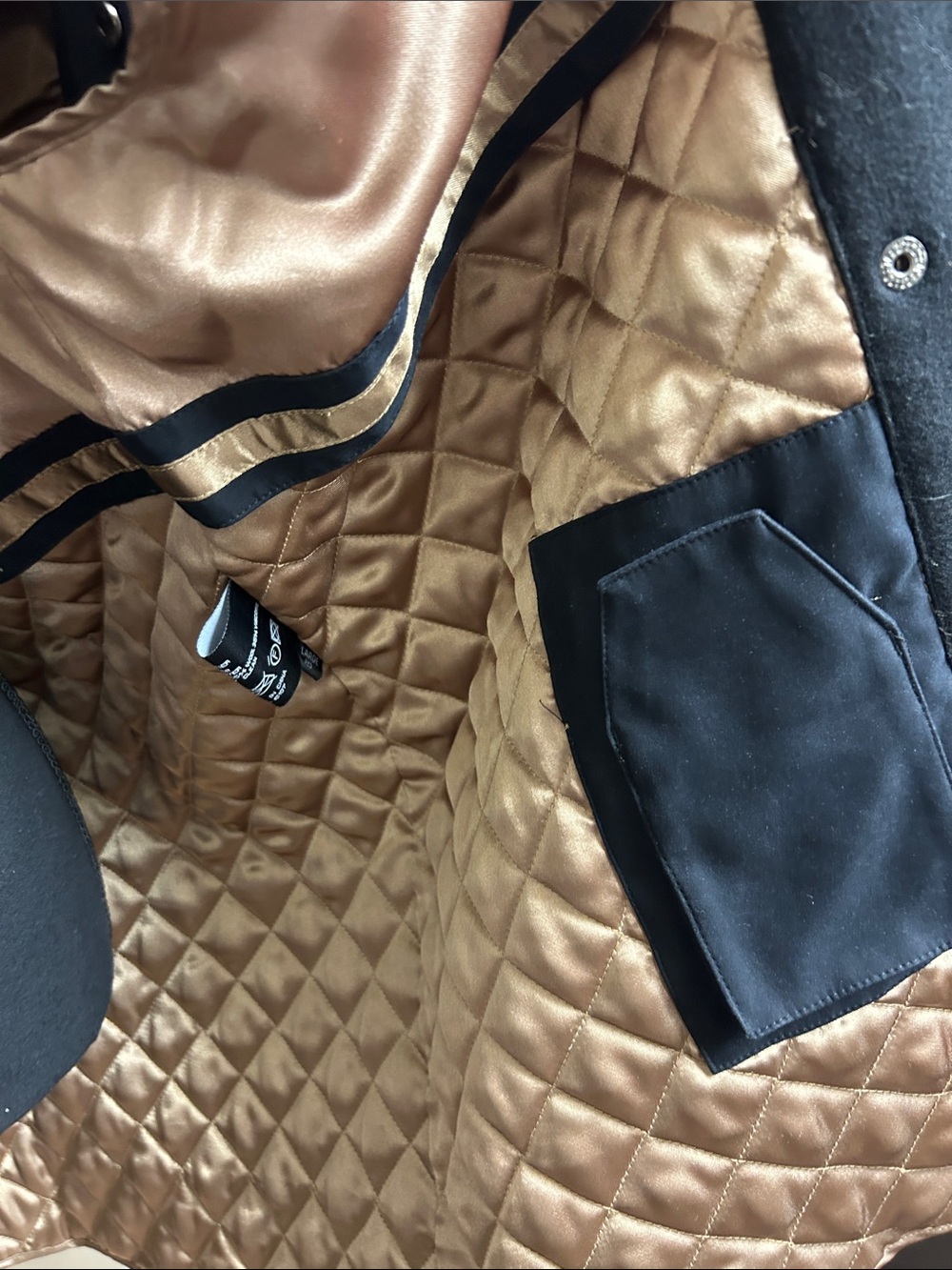 Duomo Couture Jacket Large black polyester/nylon blend with detachable liner - Picture 10 of 12